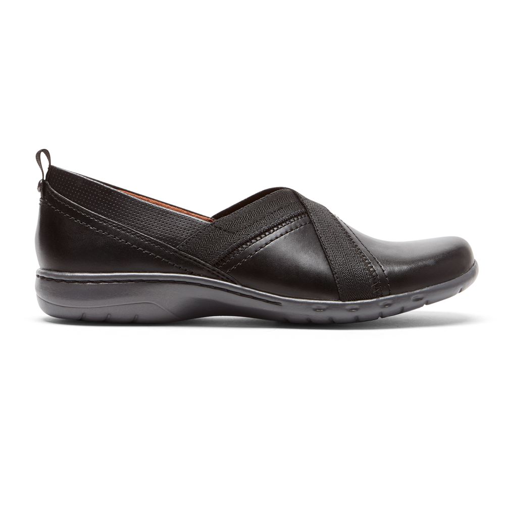 Sapatos Slip-On Rockport Cobb Hill Penfield Senhora - Pretas ( 130-PMKIVL )
